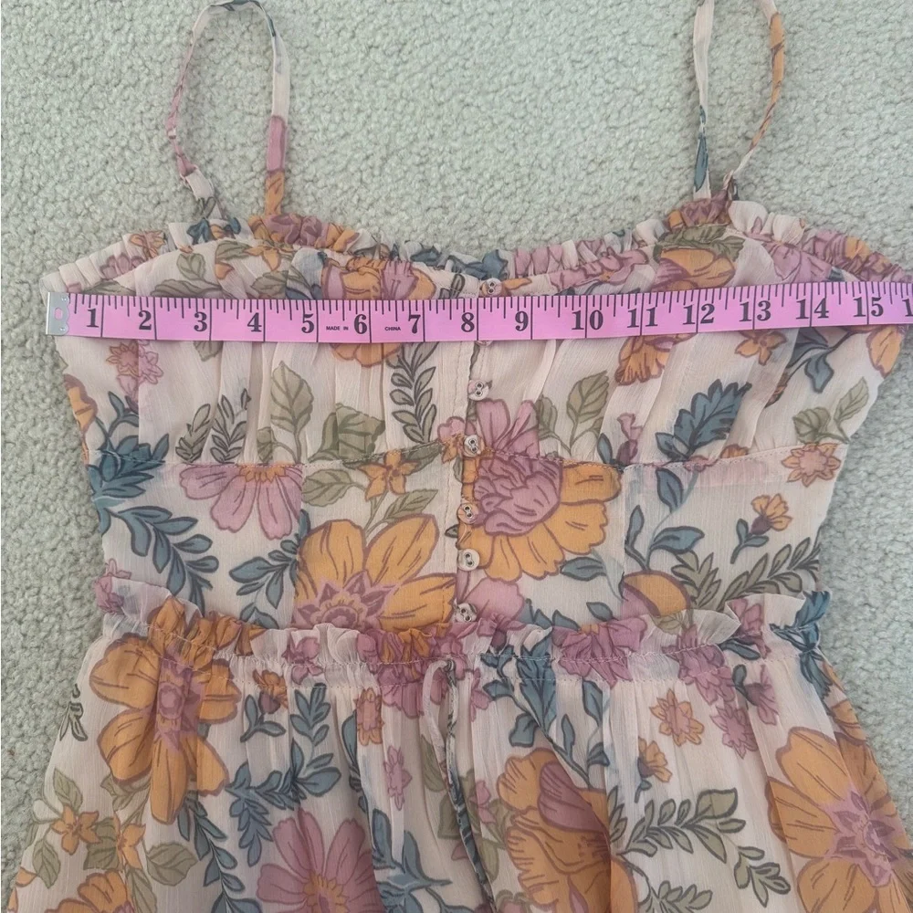 Patrons of Peace Pink and Orange Floral Maxi Dress - Picture 6 of 8